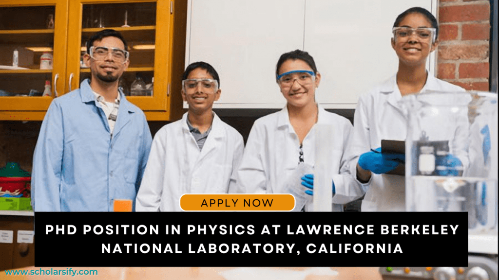 PhD Position in Physics at Lawrence Berkeley National Laboratory, California