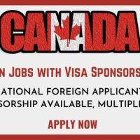 Canadian Visa Sponsorship Jobs 2023 (Jobs in Canada) – APPLY NOW