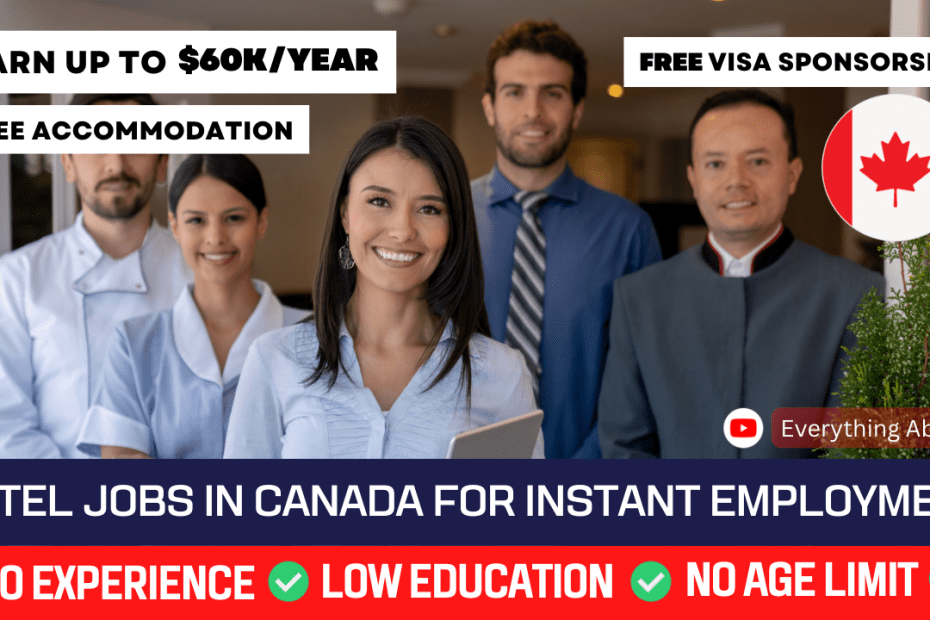 Hotel jobs in Canada For Foreign Workers